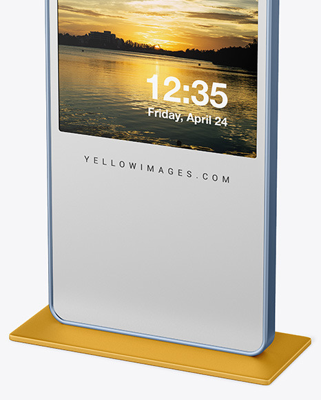 LED Citylight Metallic Stand Mockup