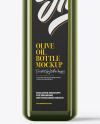 Green Glass Olive Oil Bottle Mockup