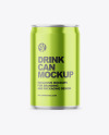 150ml Glossy Metallic Drink Can Mockup