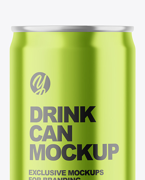 150ml Glossy Metallic Drink Can Mockup