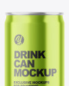 150ml Glossy Metallic Drink Can Mockup