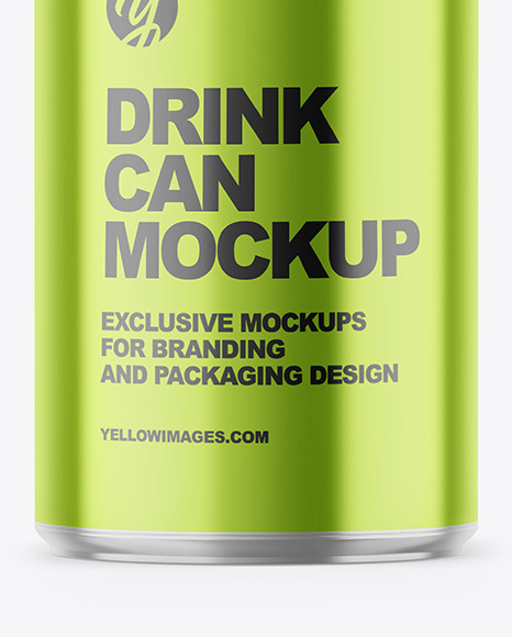 150ml Glossy Metallic Drink Can Mockup