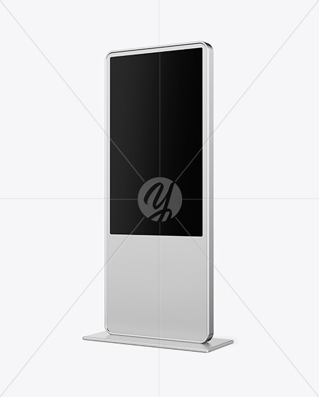 LED Citylight Metallic Stand Mockup