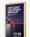 LED Citylight Metallic Stand Mockup