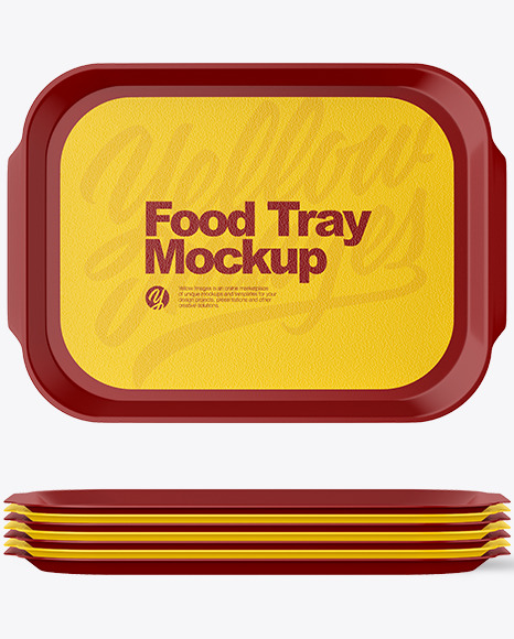 Food Tray Set Mockup