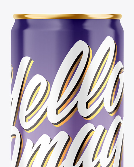 355ml Glossy Drink Can Mockup