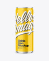 330ml Metallic Drink Can w/ Glossy Finish Mockup