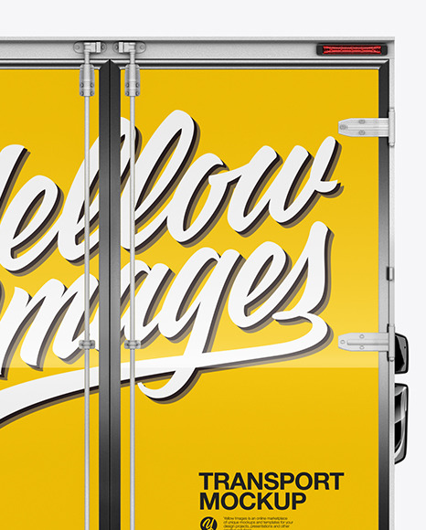 Box Truck Mockup - Back View