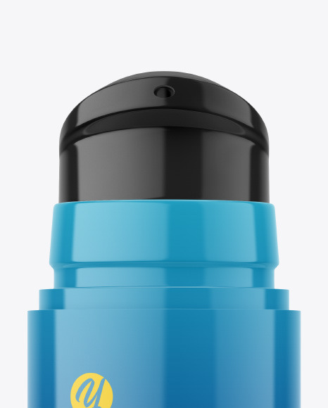 Glossy Plastic Bottle w/ Pump Mockup