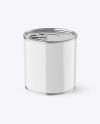 Glossy Tin Can With Pull Tab Mockup