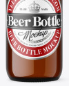 Amber Glass Beer Bottle Mockup