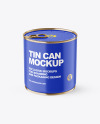 Matte Tin Can With Pull Tab Mockup