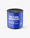 Matte Tin Can With Pull Tab Mockup