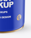 Matte Tin Can With Pull Tab Mockup