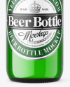 Green Glass Beer Bottle Mockup