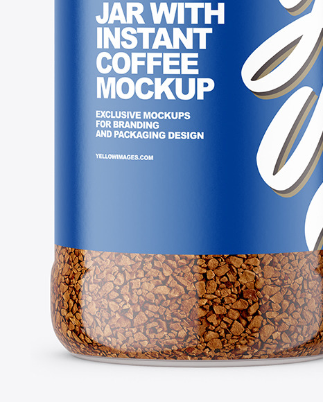 Instant Coffee Glass Jar Mockup