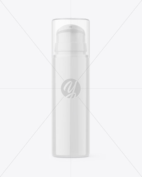 Glossy Plastic Bottle w/ Pump Mockup