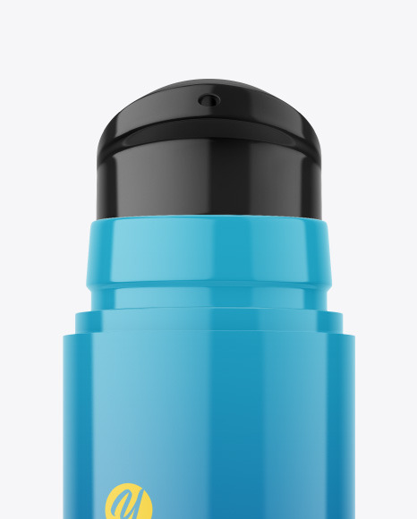 Glossy Plastic Bottle w/ Pump Mockup