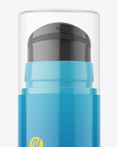 Glossy Plastic Bottle w/ Pump Mockup