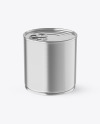 Metallic Tin Can With Pull Tab Mockup