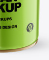 Metallic Tin Can With Pull Tab Mockup