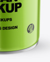 Metallic Tin Can With Pull Tab Mockup