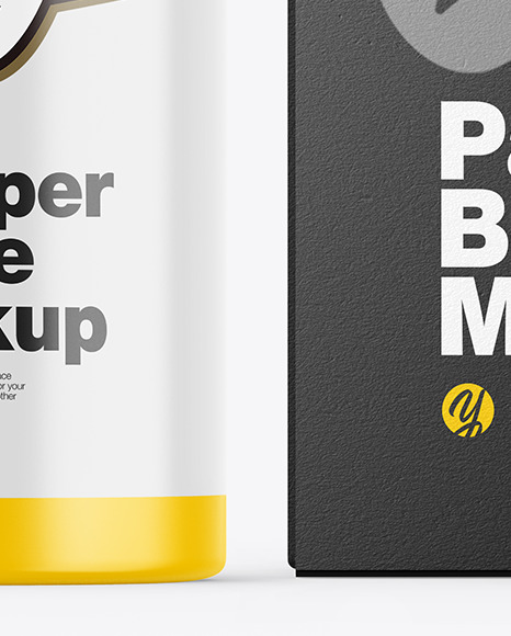 Matte Dropper Bottle w/ Textured Box Mockup