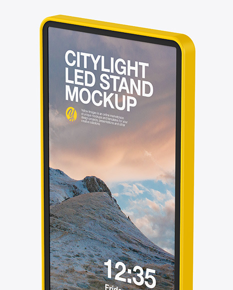 LED Citylight Stand Mockup