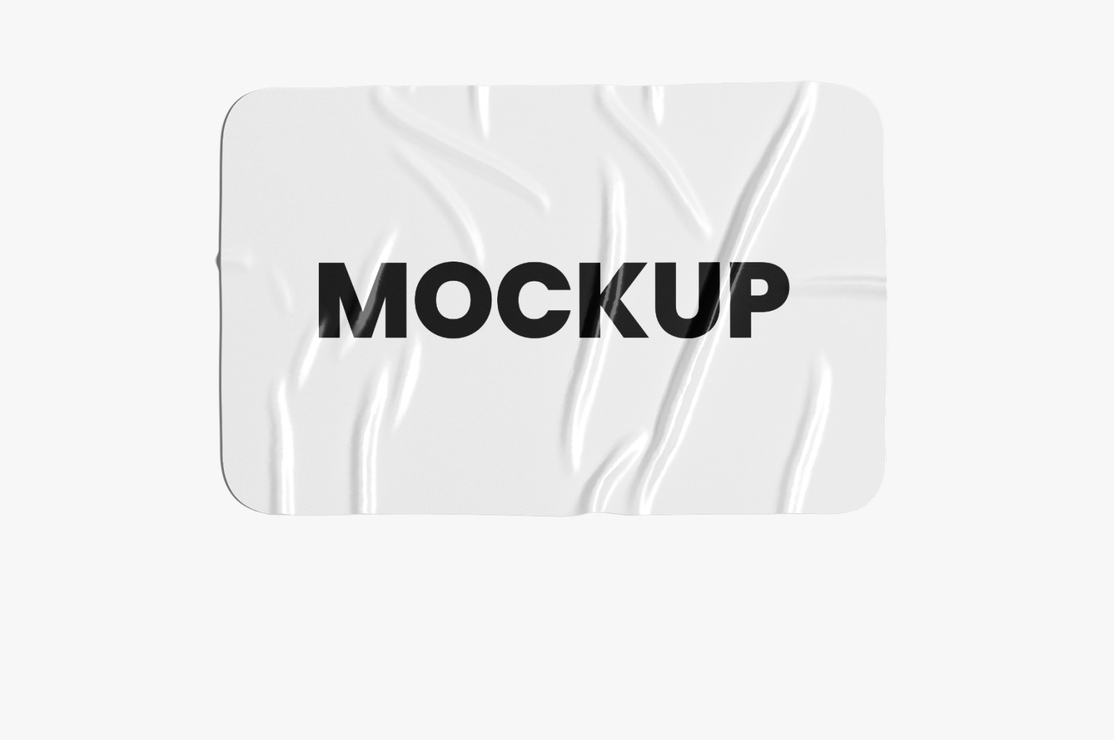 Crumpled Stickers Mockup Set Crumpled Stickers Mockup Set