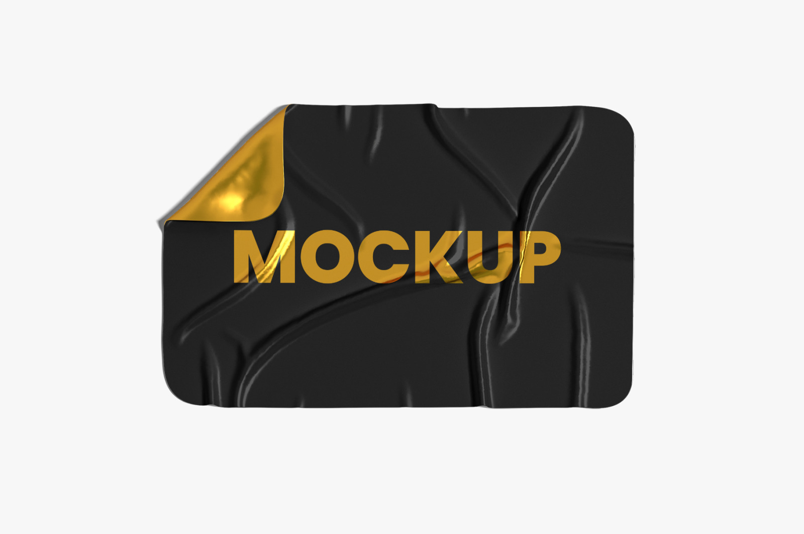 Crumpled Stickers Mockup Set Crumpled Stickers Mockup Set