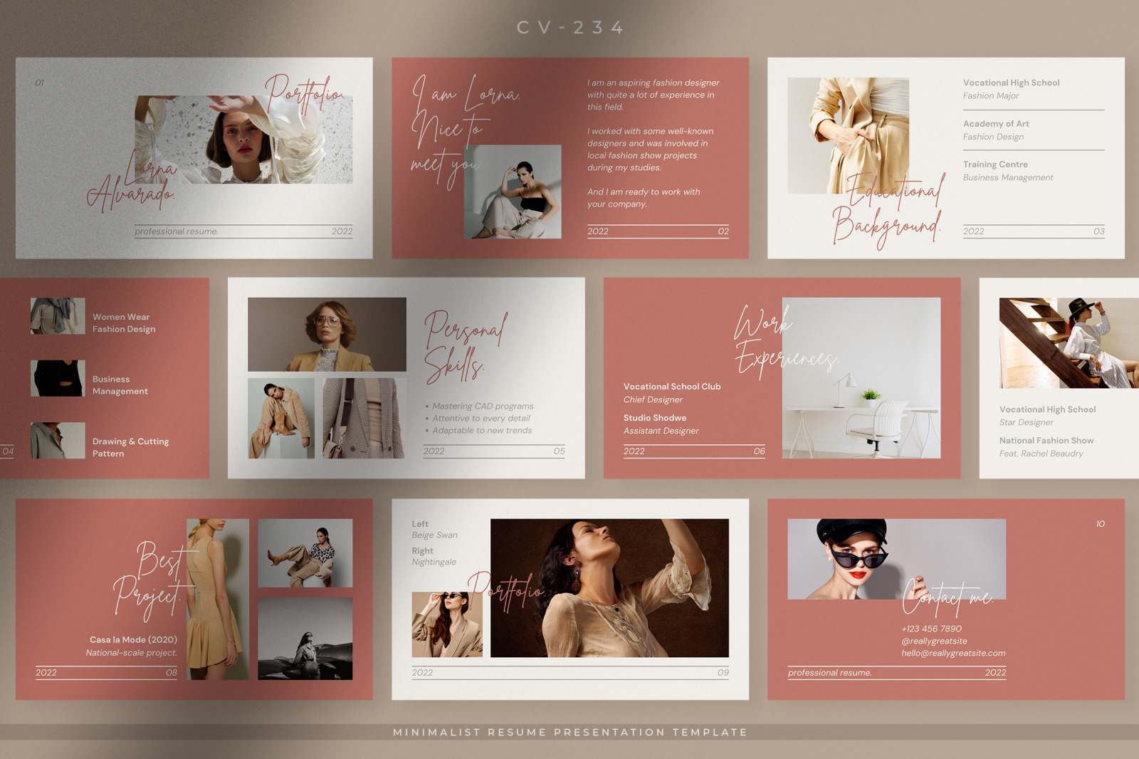 Salmon Minimalist Resume Presentation Salmon Minimalist Resume Presentation