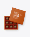 Box of Chocolate Sweets Mockup