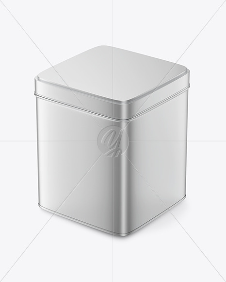 Metallic Tin Box Mockup