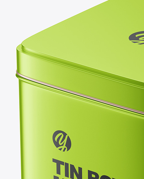 Metallic Tin Box Mockup