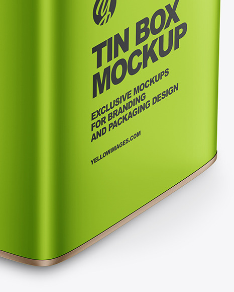 Metallic Tin Box Mockup