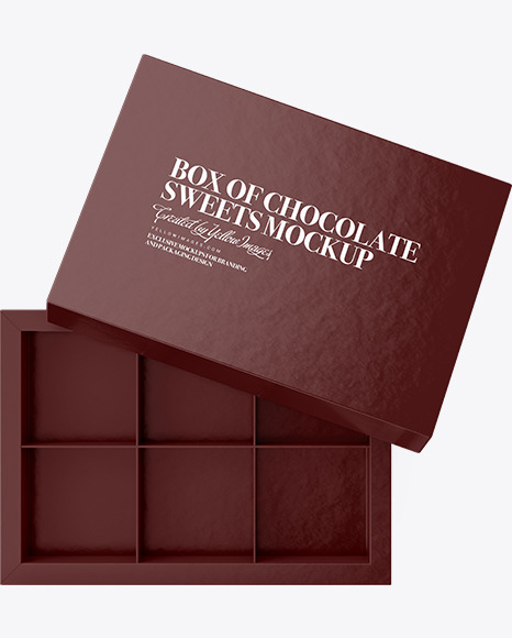 Box of Chocolate Sweets Mockup