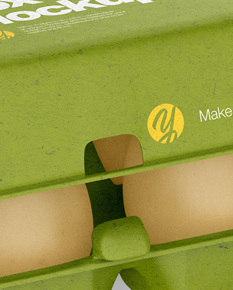 Kraft Carton Opened Egg Pack Mockup