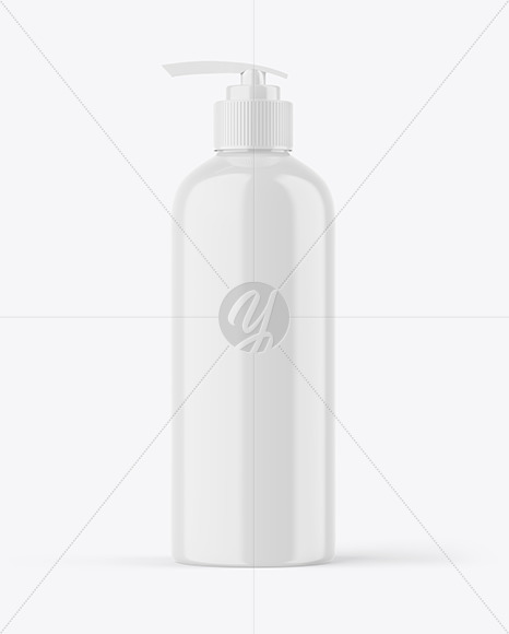 Glossy Pump Bottle Mockup