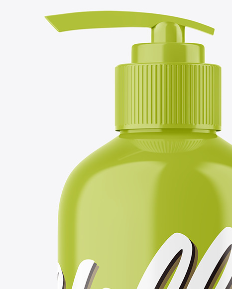 Glossy Pump Bottle Mockup