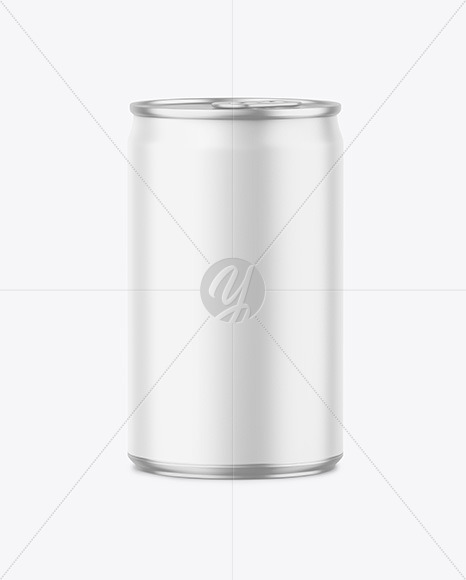 150ml Metallic Drink Can w/ Matte Finish Mockup