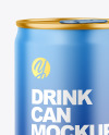 150ml Metallic Drink Can w/ Matte Finish Mockup