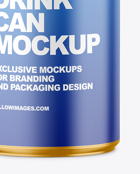 150ml Metallic Drink Can w/ Matte Finish Mockup