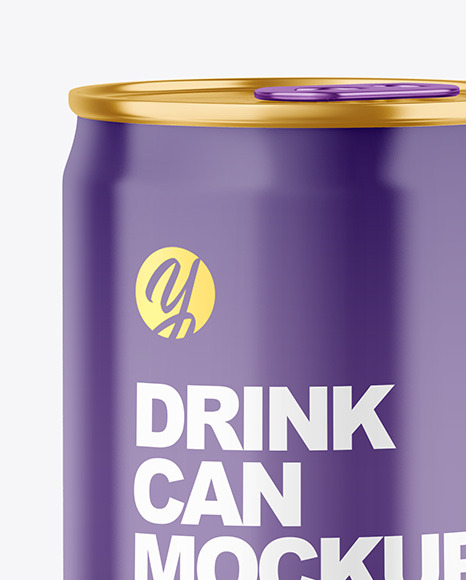 150ml Metallic Drink Can w/ Glossy Finish Mockup