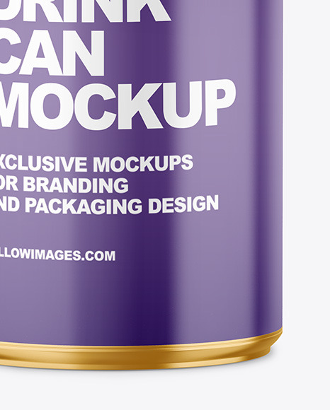 150ml Metallic Drink Can w/ Glossy Finish Mockup