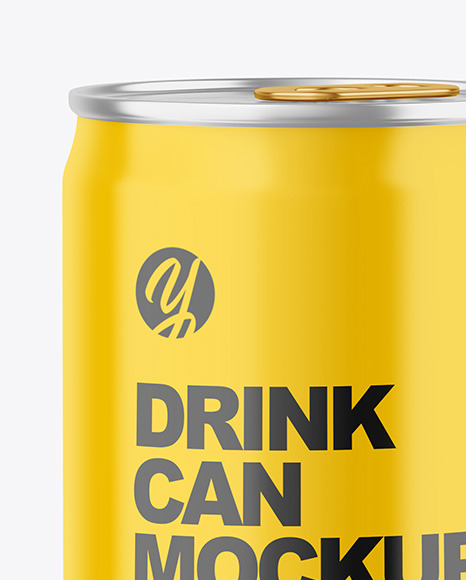 150ml Metallic Drink Can w/ Glossy Finish Mockup