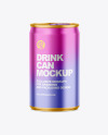 150ml Matte Metallic Drink Can Mockup