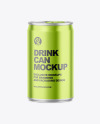 150ml Matte Metallic Drink Can Mockup