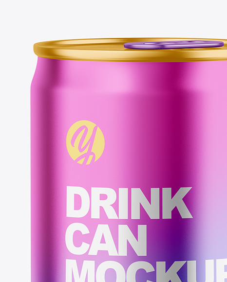 150ml Matte Metallic Drink Can Mockup