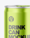 150ml Matte Metallic Drink Can Mockup