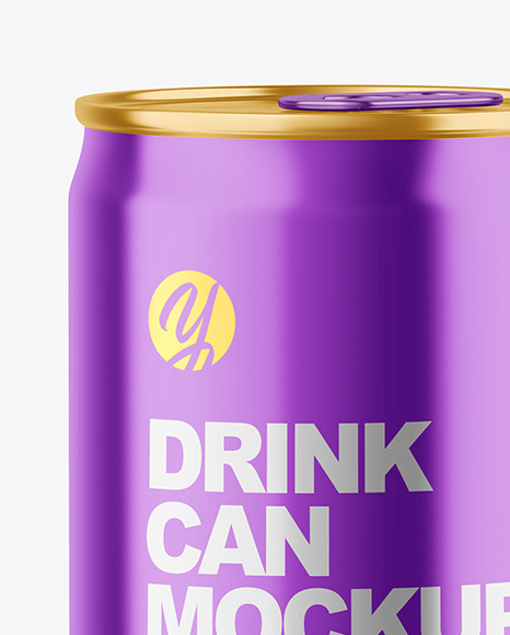 150ml Glossy Metallic Drink Can Mockup